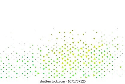 Light Blue, Yellow vector abstract colorful background, which consist of triangles. Pattern with colored triangles on white background.