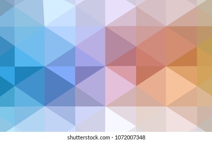 Light Blue, Yellow vector abstract mosaic background. Creative illustration in halftone style with gradient. The polygonal design can be used for your web site.