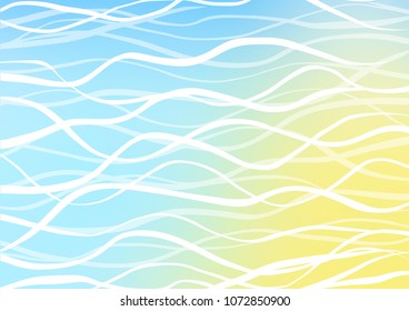 Light Blue, Yellow vector abstract doodle background. Ethnic elegant natural pattern with gradient. Brand-new design for your business.