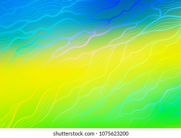 Light Blue, Yellow vector abstract doodle background. A completely new color illustration in doodle style. The completely new template can be used for your brand book.