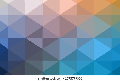 Light Blue, Yellow vector abstract polygonal template. A completely new color illustration in a  polygonal style. The polygonal design can be used for your web site.