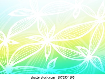 Light Blue, Yellow vector abstract doodle template. Geometric doodle illustration with gradient. The pattern can be used for wallpapers and coloring books.