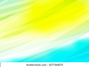 Light Blue, Yellow vector abstract doodle pattern. Geometric doodle illustration in Origami style with gradient. The pattern can be used for coloring books and pages for kids.
