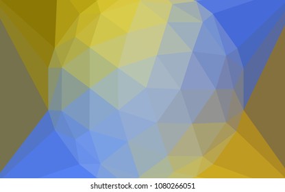 Light Blue, Yellow vector abstract mosaic background with a diamond. Elegant polygonal illustration with gradient. Brand new design for your business.