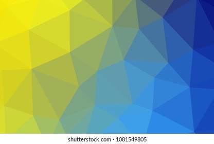 Light Blue, Yellow vector abstract polygonal background. A sample with polygonal shapes. Brand new style for your business design.