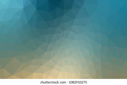 Light Blue, Yellow vector abstract polygonal background. Triangular geometric sample with gradient.  A new texture for your web site.