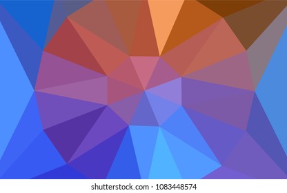 Light Blue, Yellow vector abstract polygonal template with a gem in a centre. Polygonal abstract illustration with gradient. Brand new design for your business.