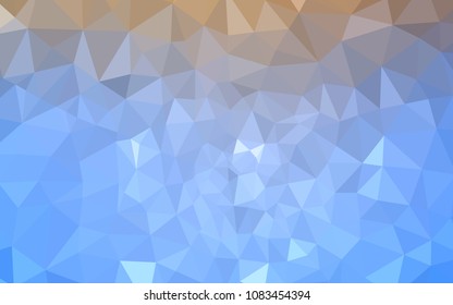 Light Blue, Yellow vector abstract mosaic pattern. Colorful illustration in polygonal style with gradient. Best triangular design for your business.