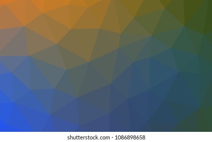 Light Blue, Yellow vector abstract polygonal pattern. Geometric illustration in Origami style with gradient.  A completely new design for your leaflet.