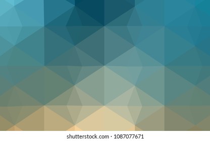 Light Blue, Yellow vector abstract mosaic backdrop. Elegant bright polygonal illustration with gradient. A new texture for your web site.