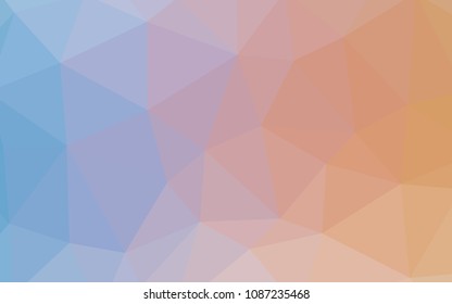 Light Blue, Yellow vector abstract mosaic background. Shining polygonal illustration, which consist of triangles. Brand new design for your business.