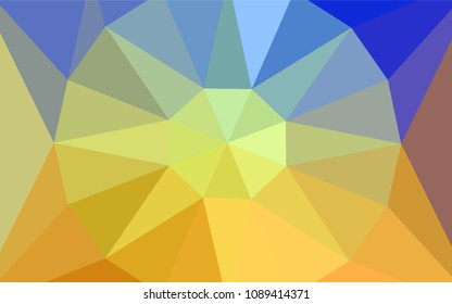 Light Blue, Yellow vector abstract mosaic background with a diamond. Colorful illustration with gradient. Brand new design for your business.