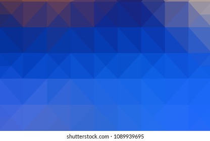 Light Blue, Yellow vector abstract mosaic backdrop. Creative geometric illustration in Origami style with gradient. Brand new style for your business design.