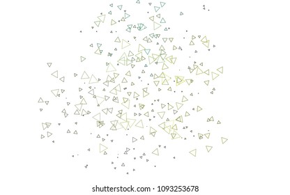 Light Blue, Yellow vector abstract colorful background, which consist of triangles. Pattern with colored triangles on white background.