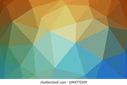 Light Blue, Yellow vector abstract polygonal background. Creative illustration in halftone style with triangles. Textured pattern for your backgrounds.