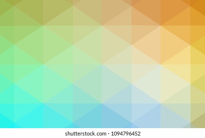 Light Blue, Yellow vector abstract mosaic pattern. A sample with polygonal shapes. The polygonal design can be used for your web site.