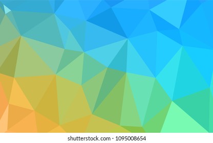 Light Blue, Yellow vector abstract mosaic backdrop. Polygonal abstract illustration with gradient. That new template can be used for your brand book.