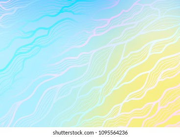 Light Blue, Yellow vector abstract doodle background. Glitter abstract illustration with doodles and Zen tangles. The completely new template can be used for your brand book.