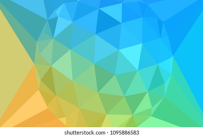 Light Blue, Yellow vector abstract mosaic backdrop with a diamond. Shining colorful illustration with triangles. A completely new design for your leaflet.