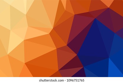 Light Blue, Yellow vector abstract mosaic backdrop. A sample with polygonal shapes. The template for cell phone's backgrounds.