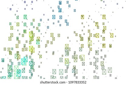 Light Blue, Yellow vector abstract colorful background, which consist of triangles. Pattern with colored triangles on white background.