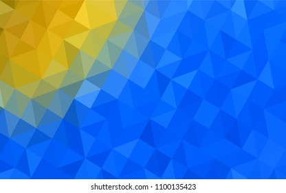 Light Blue, Yellow vector abstract polygonal template. Colorful abstract illustration with triangles. Brand new style for your business design.