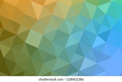 Light Blue, Yellow vector abstract polygonal template. Shining colored illustration in a new style. A completely new design for your business.