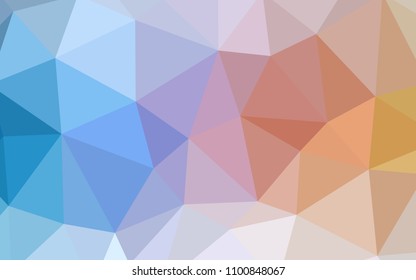 Light Blue, Yellow vector abstract mosaic background. Elegant bright polygonal illustration with gradient. Template for cell phone's backgrounds.