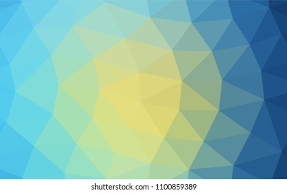 Light Blue, Yellow vector abstract polygonal pattern. Shining colored illustration in a Brand new style. Brand new design for your business.