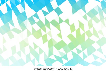 Light Blue, Yellow vector abstract mosaic background. A completely new color illustration in a vague style. The best triangular design for your business.