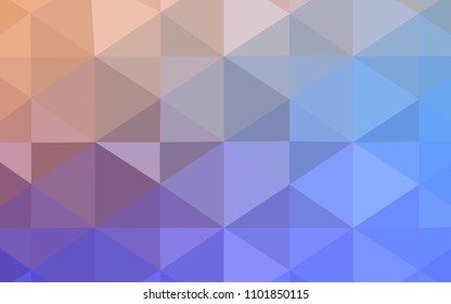 Light Blue, Yellow vector abstract polygonal background. Creative illustration in halftone style with gradient. The best triangular design for your business.