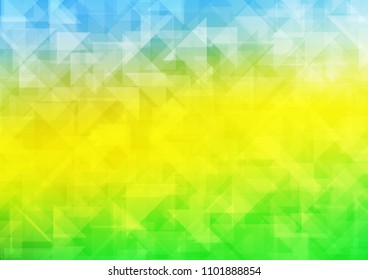 Light Blue, Yellow vector abstract polygonal abstract polygonal. Brand new colored illustration in blurry style with gradient. A completely new template for your business design.