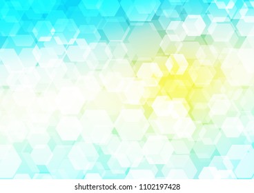 Light Blue, Yellow vector abstract mosaic background. A completely new color illustration in a vague style. The template can be used as a background for cell phones.
