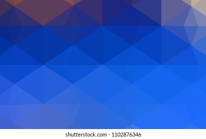 Light Blue, Yellow vector abstract mosaic backdrop. Creative geometric illustration in Origami style with gradient. Triangular pattern for your business design.
