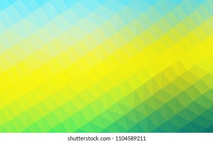 Light Blue, Yellow vector abstract mosaic pattern. A completely new color illustration in a vague style. A completely new design for your business.