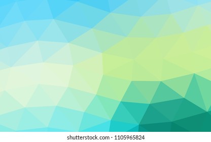 Light Blue, Yellow vector abstract polygonal abstract polygonal. Creative illustration in halftone style with gradient. The elegant pattern can be used as part of a brand book.