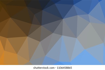 Light Blue, Yellow vector abstract polygonal template. Colorful abstract illustration with gradient. Textured pattern can be used for background.
