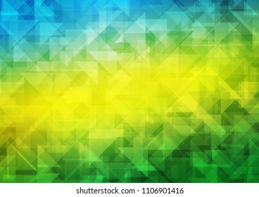 Light Blue, Yellow vector abstract mosaic abstract mosaic. Modern geometrical abstract illustration with gradient. Brand new style for your business design.