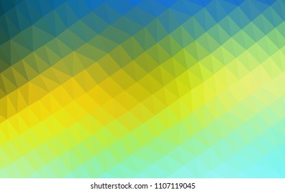Light Blue, Yellow vector abstract polygonal texture. Shining colored illustration in a Brand new style. The textured pattern can be used for background.