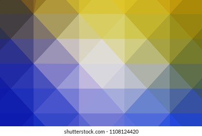 Light Blue, Yellow vector abstract polygonal pattern. Glitter abstract illustration with an elegant triangles. Pattern for a brand book's backdrop.