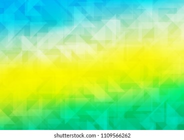 Light Blue, Yellow vector abstract polygonal cover. Brand new colored illustration in blurry style with gradient. The template can be used as a background for cell phones.