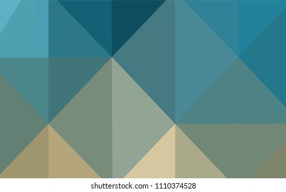 Light Blue, Yellow vector abstract mosaic backdrop. Colorful illustration in polygonal style with gradient. The template for cell phone's backgrounds.