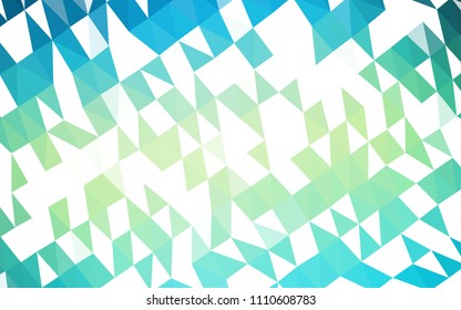 Light Blue, Yellow vector abstract polygonal layout. Triangular geometric sample with gradient.  Triangular pattern for your business design.