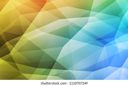 Light Blue, Yellow vector abstract mosaic backdrop. A completely new color illustration in a polygonal style. Completely new template for your banner.