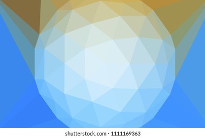 Light Blue, Yellow vector abstract mosaic backdrop with a diamond. A sample with polygonal shapes. New template for your brand book.