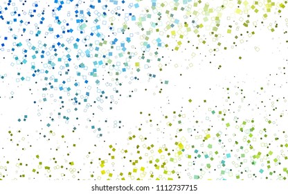 Light Blue, Yellow vector abstract textured polygonal background. Blurry rectangular design. The pattern with repeating rectangles can be used for background.