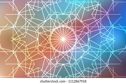 Light Blue, Yellow vector abstract doodle template. A vague abstract illustration with doodles drawn by child in Indian style. A new texture for your design.