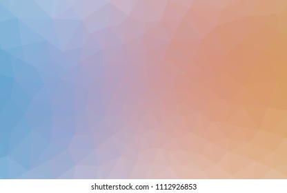 Light Blue, Yellow vector abstract polygonal pattern. Geometric illustration in Origami style with gradient.  Polygonal design for your web site.