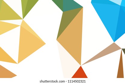 Light Blue, Yellow vector abstract mosaic pattern. A completely new color illustration in a polygonal style. Completely new template for your banner.