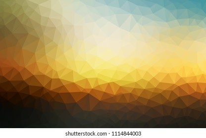 Light Blue, Yellow vector abstract textured polygonal background. Blurry triangle design. Pattern can be used for background.